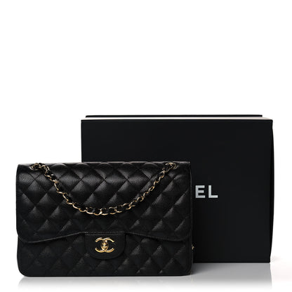 Chanel Caviar Quilted Jumbo Double Flap Black 12 of 12