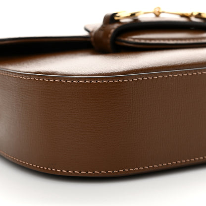 Gucci Azalea Calfskin Web Mini Horsebit 1955 Shoulder Bag Brown Sugar 9 of 14