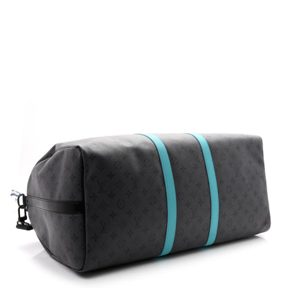 Louis Vuitton Reverse Monogram Eclipse Keepall Bandouliere 55 Turquoise 3 of 8
