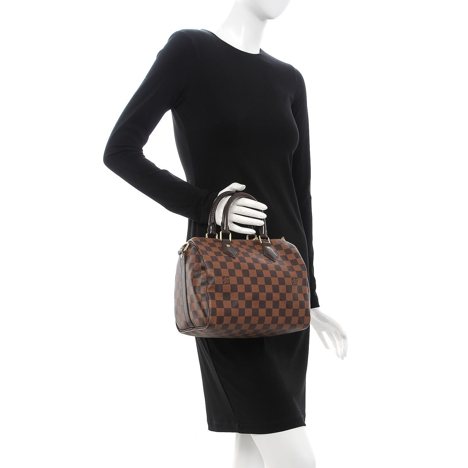 Louis Vuitton Damier Ebene Speedy Bandouliere 25 3 of 9
