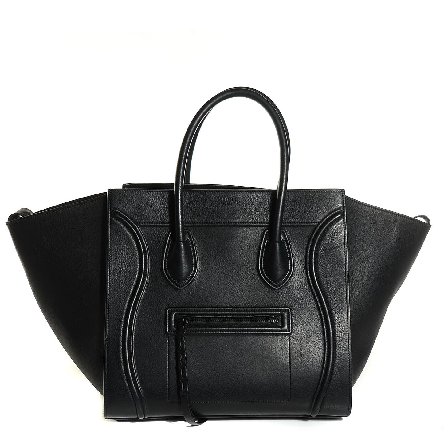 Supple Calfskin Medium Phantom Luggage Black