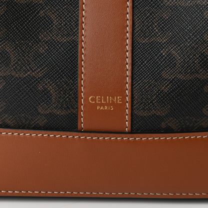 Celine Triomphe Canvas Calfskin Small Bucket Bag Tan 7 of 8