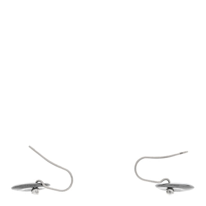 Tiffany Sterling Silver Diamond Hematite Round Drop Earrings 3 of 4