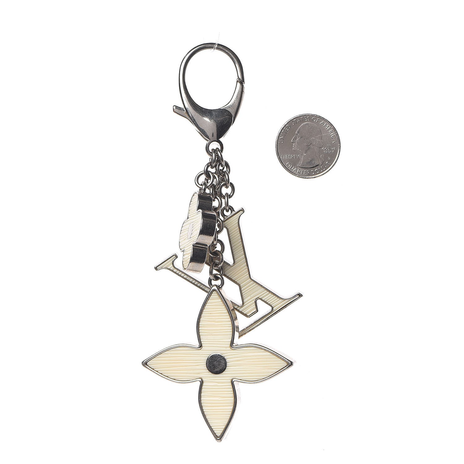 Louis Vuitton Fleur d Epi Bag Charm Ivory 2 of 2