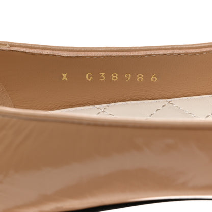 Chanel Lambskin Cap Toe Ankle Chain Ballerina Flats 36 Beige Black 7 of 9