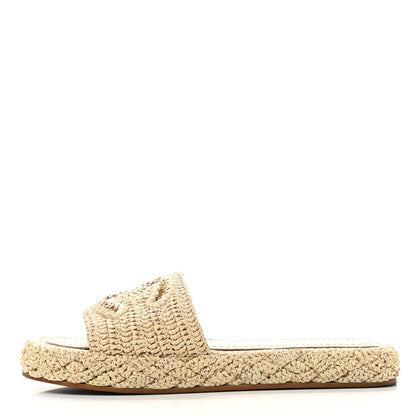 Chanel Cord Braided CC Mules 39 Light Beige 1 of 9