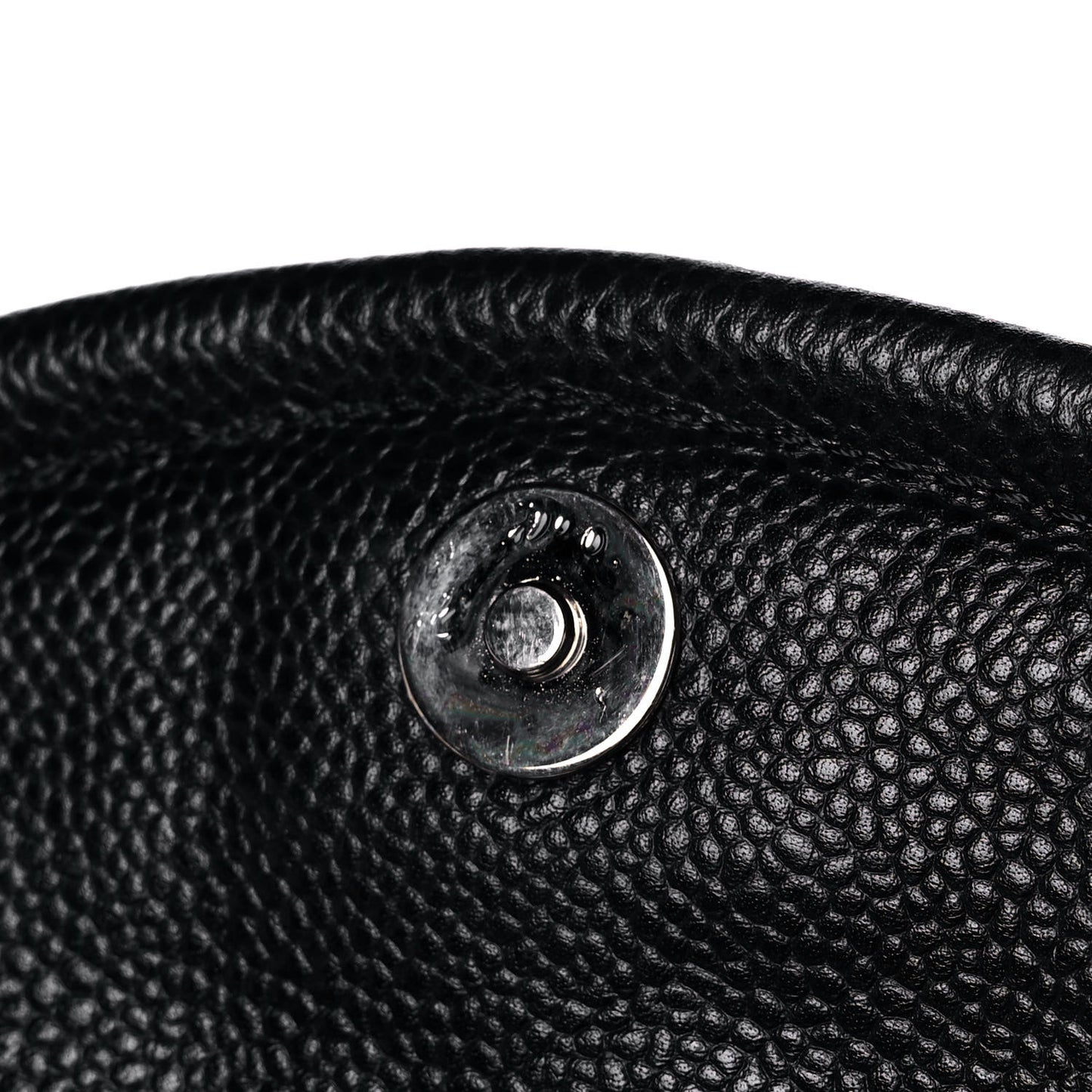 Caviar Half Moon Large Flap Black