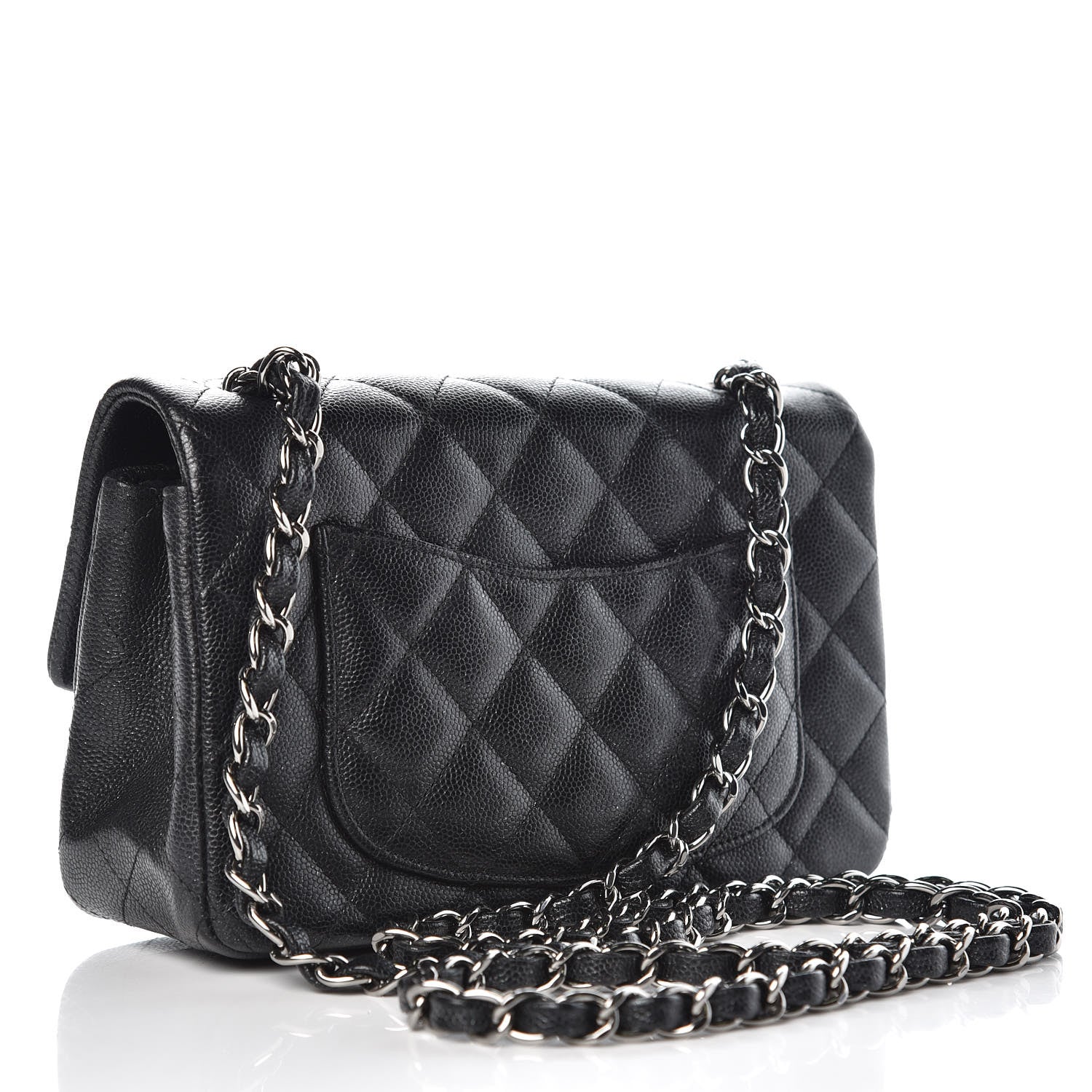 Chanel Metallic Caviar Quilted Mini Rectangular Flap Black 3 of 12