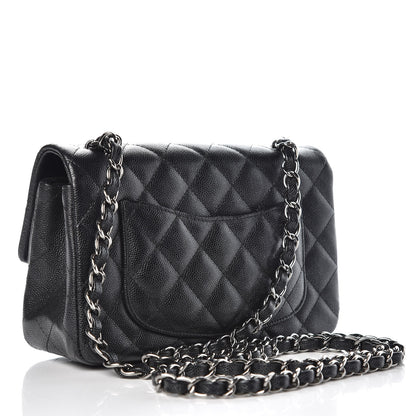 Chanel Metallic Caviar Quilted Mini Rectangular Flap Black 3 of 12