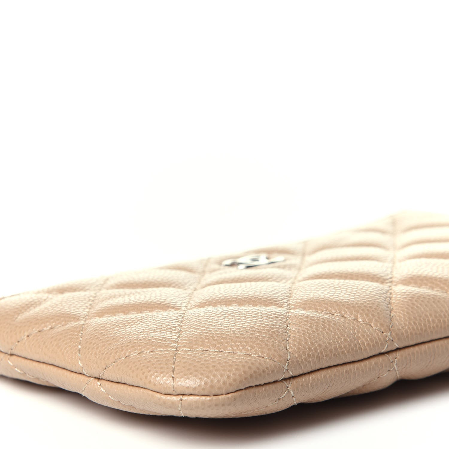 Chanel Caviar Quilted Small Cosmetic Case Beige 8 of 12