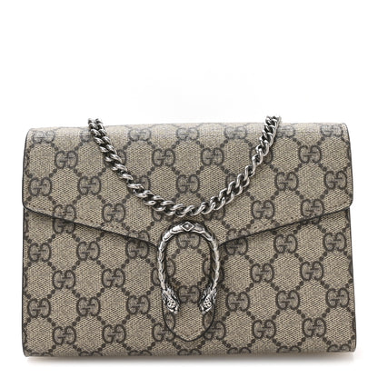 Gucci GG Supreme Monogram Mini Dionysus Chain Wallet Beige Taupe 1 of 11