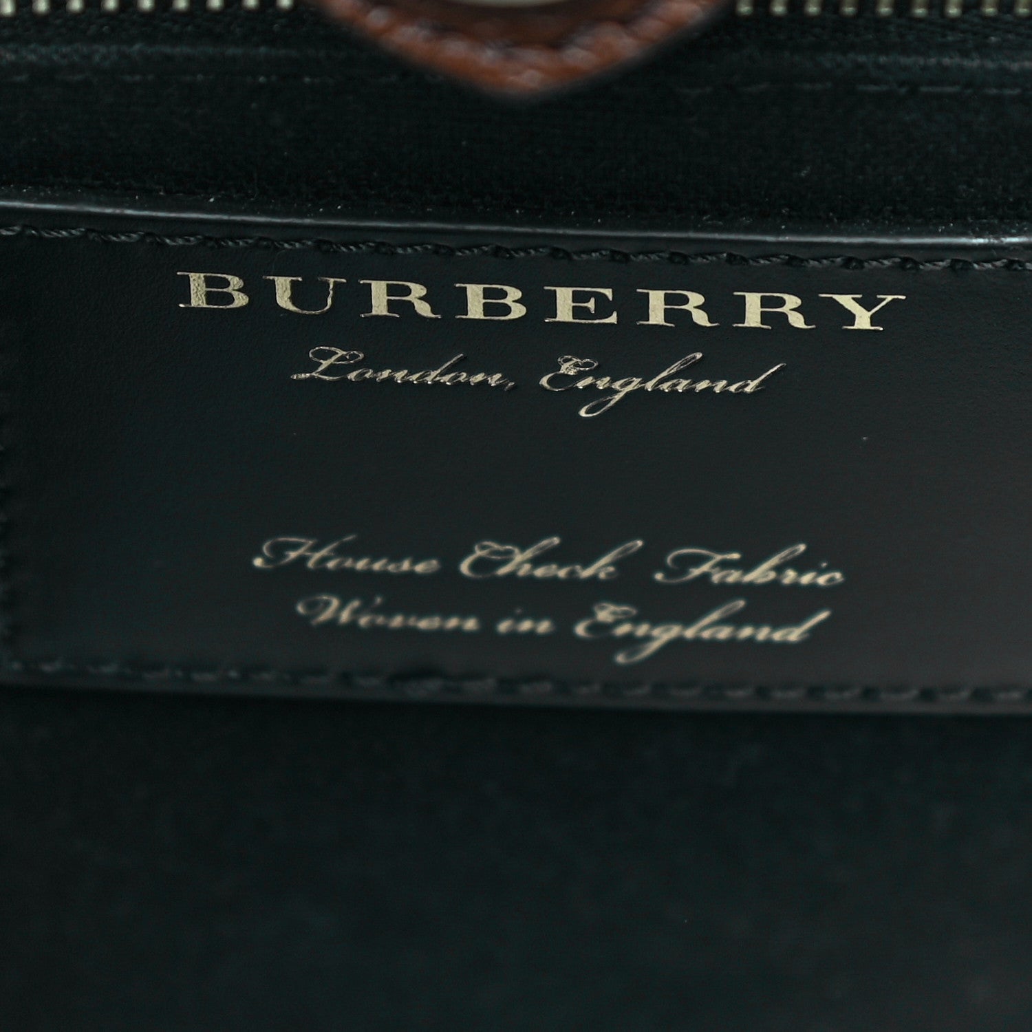 Burberry House Check Grainy Calfskin Medium Banner Tote Brown 10 of 13
