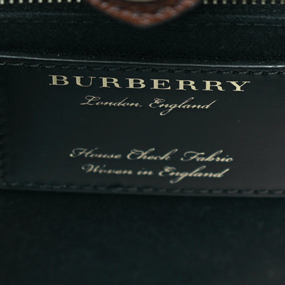 Burberry House Check Grainy Calfskin Medium Banner Tote Brown 10 of 13
