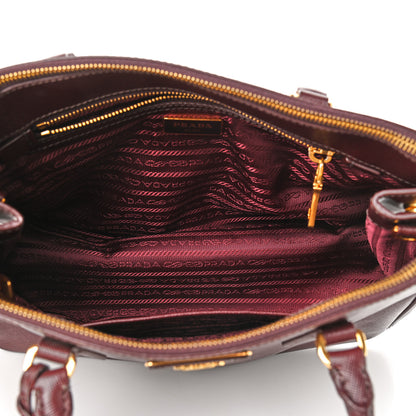 Prada Saffiano Small Galleria Double Zip Tote Granato 7 of 19