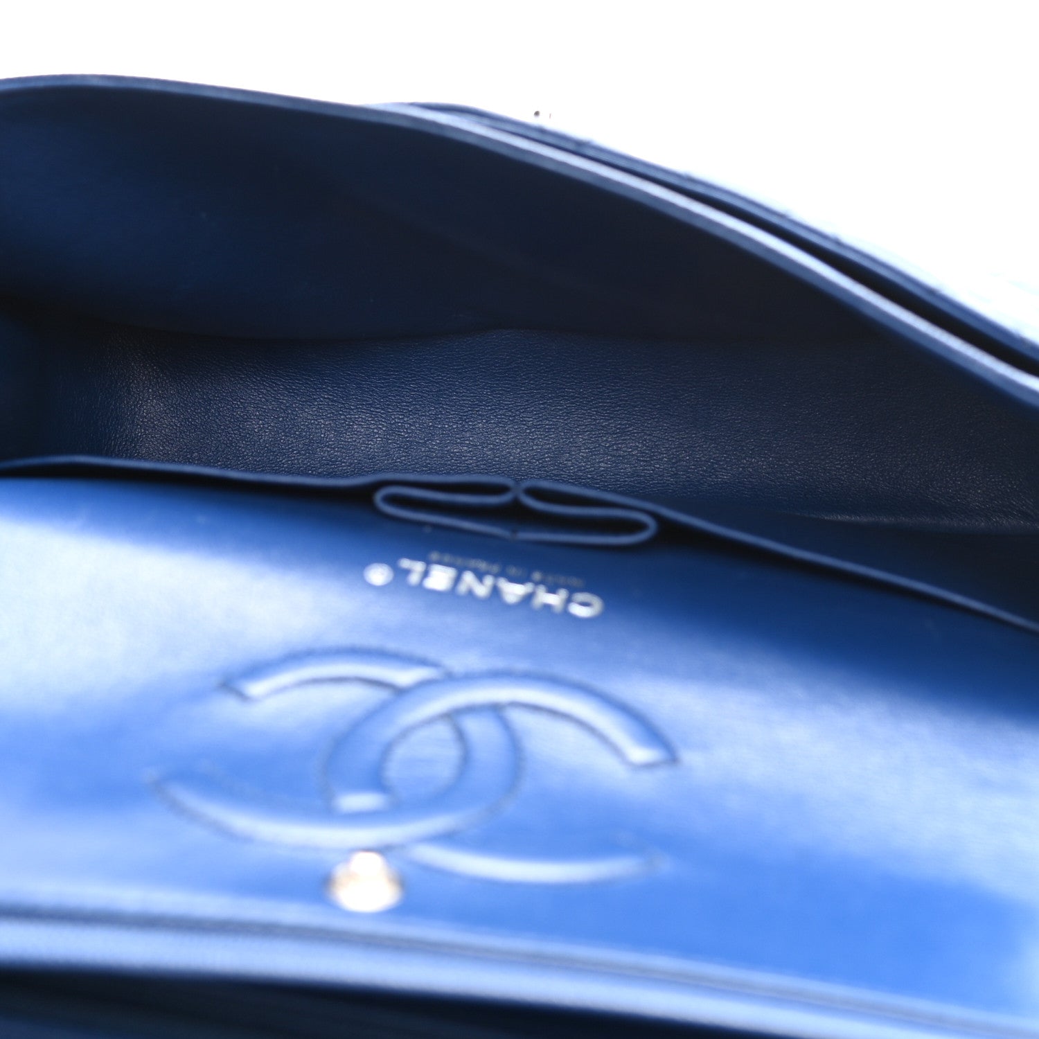 Chanel Caviar Quilted Medium Double Flap Blue 5 of 11