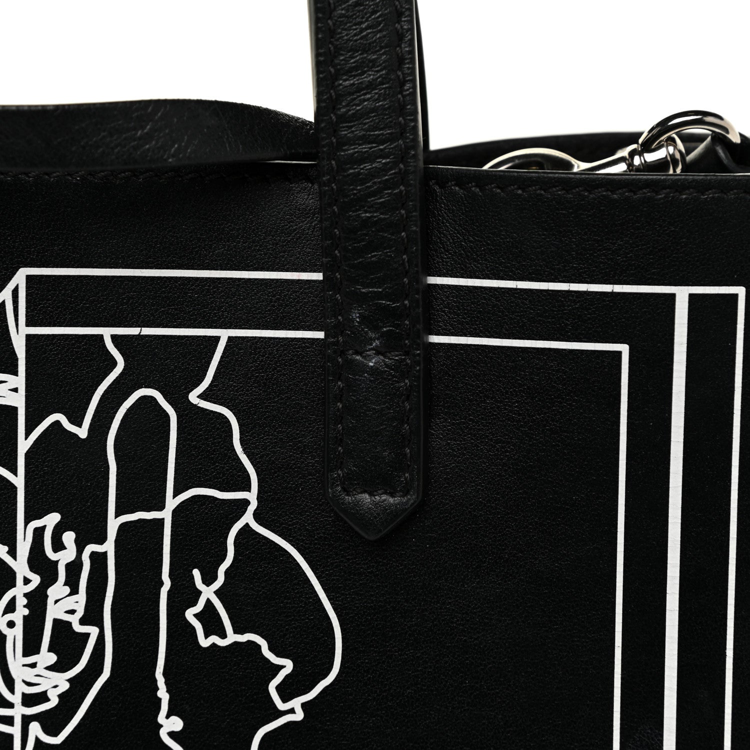 Givenchy Calfskin Bambi Print Small Stargate Shopper Tote Black 13 of 17