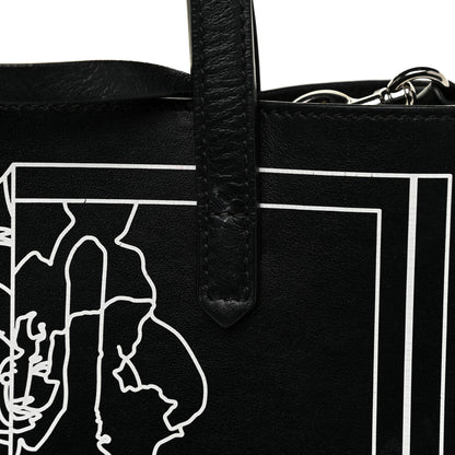 Givenchy Calfskin Bambi Print Small Stargate Shopper Tote Black 13 of 17