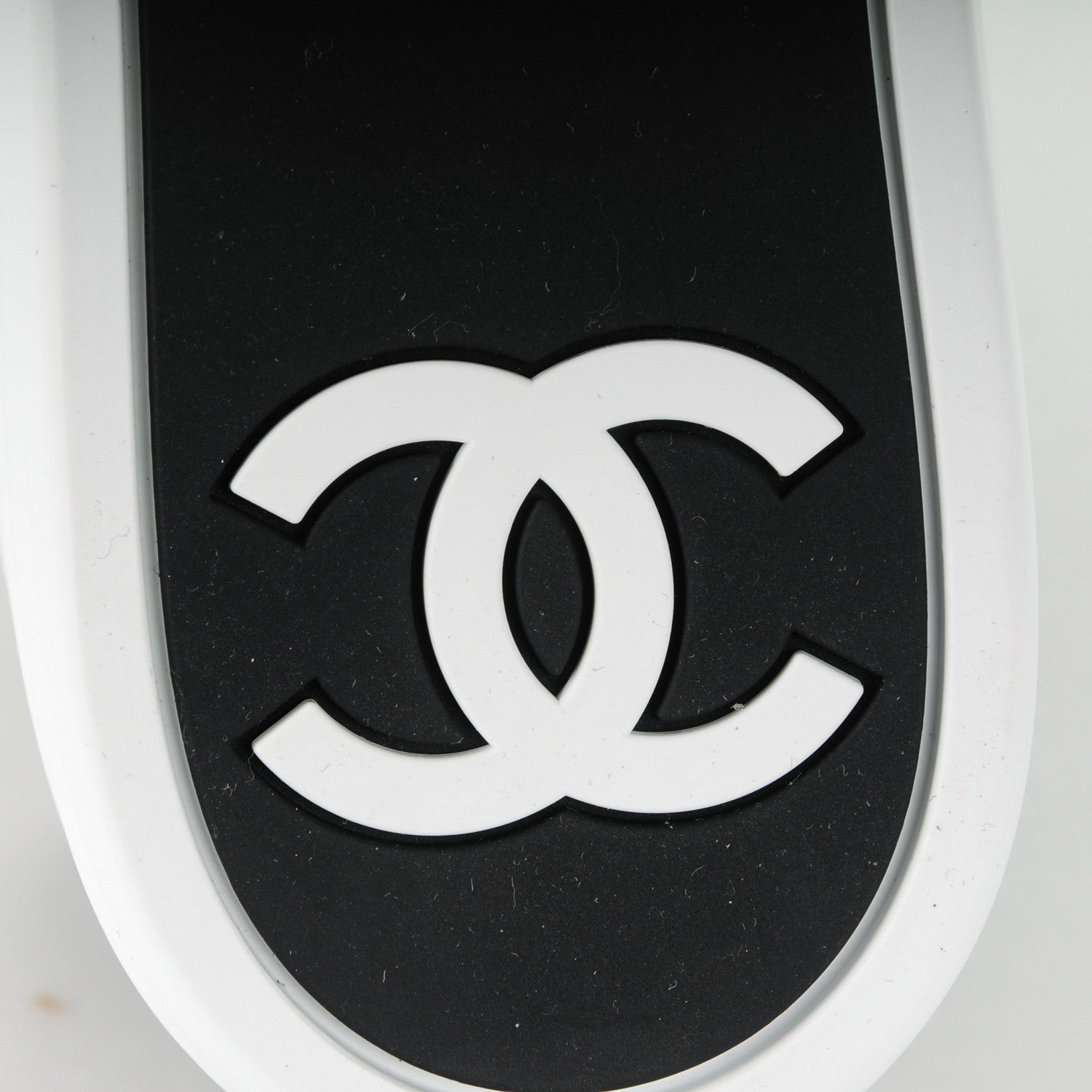 Chanel Calfskin CC Sneakers 38 Black White 7 of 8
