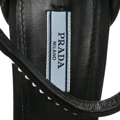 Prada Satin Crystal Triangle Logo 40/135mm Platform Sandals 40 Cristal 7 of 8