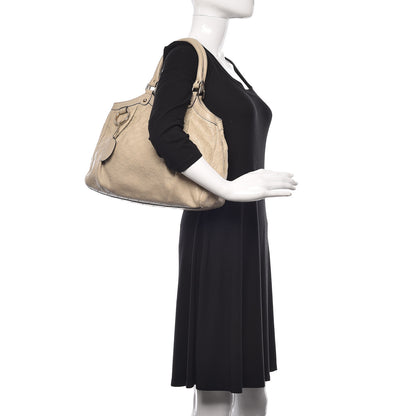 Gucci Guccissima Medium Sukey Tote Mystic White 2 of 13