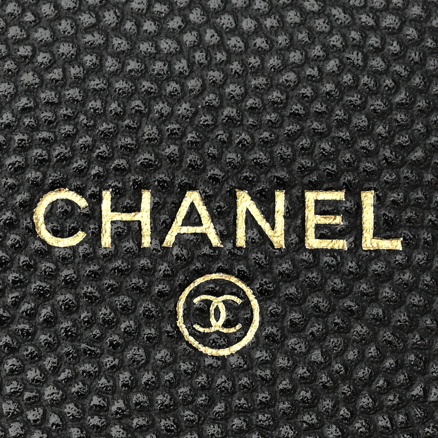 Caviar Quilted Flap Card Holder On Chain Black