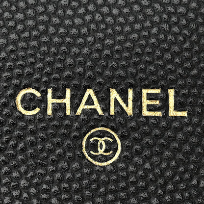 Chanel Caviar Quilted Flap Card Holder On Chain Black 6 of 11