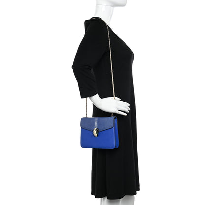 Bulgari Galuchat Calfskin Serpenti Forever Crossbody Bag Blue 2 of 10