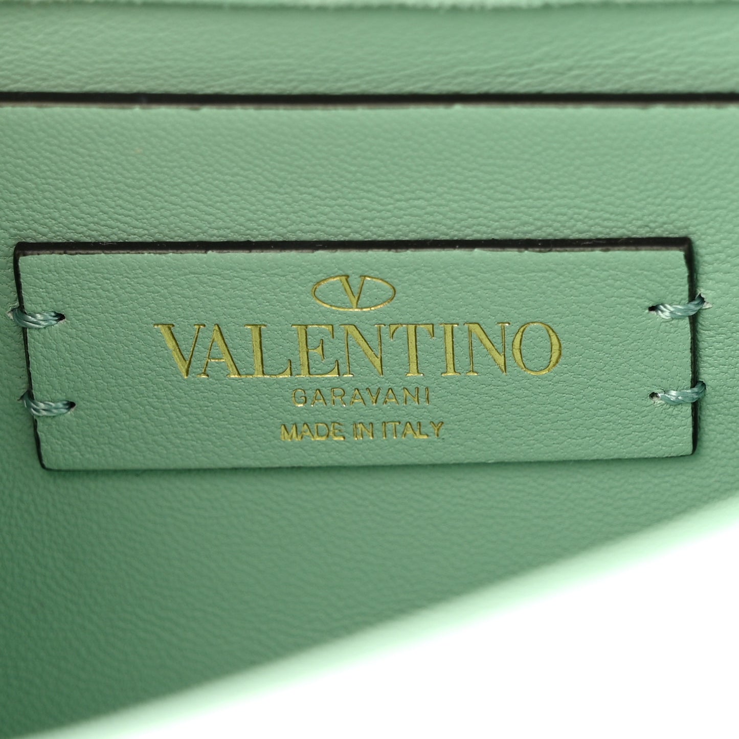 Crystal Suede Small Roman Stud Shoulder Bag Green