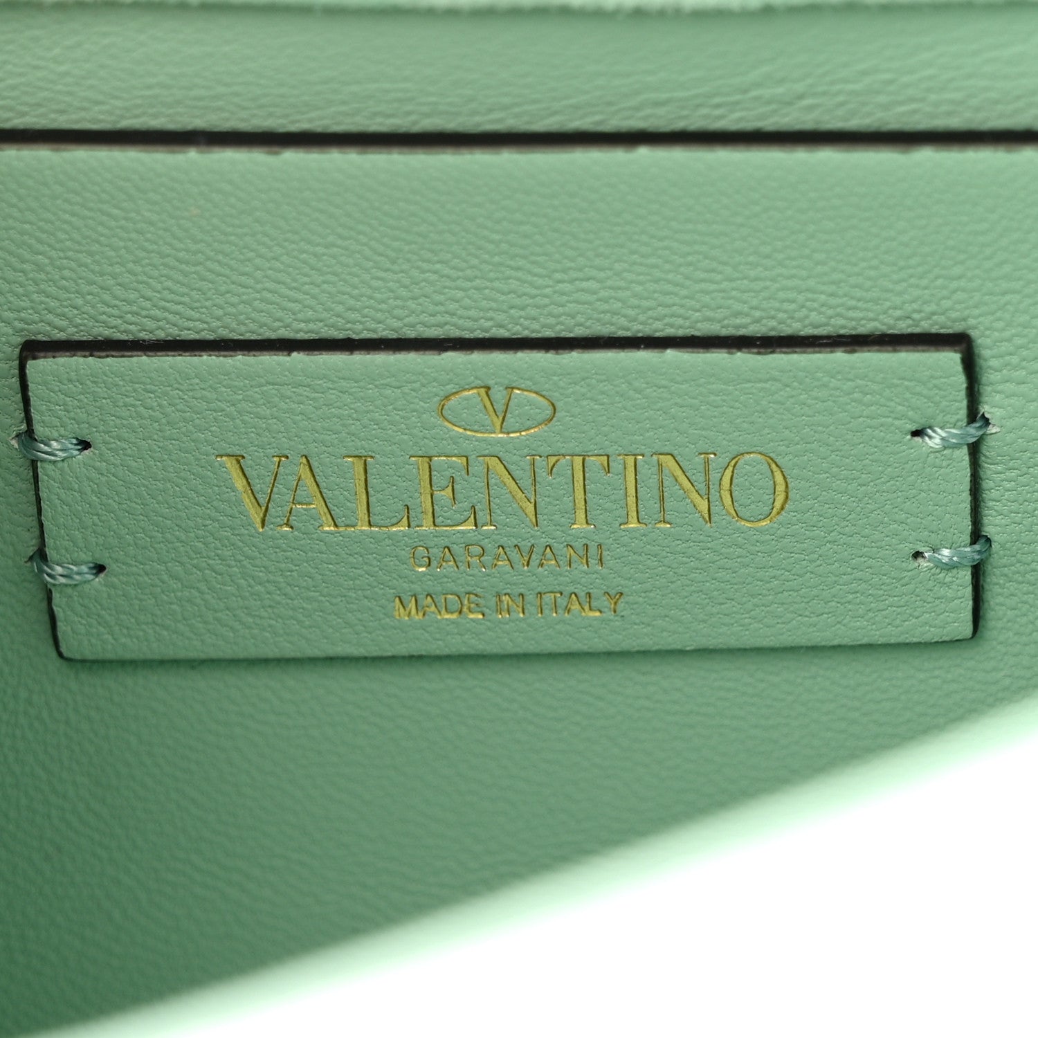 Valentino Garavani Crystal Suede Small Roman Stud Shoulder Bag Green 6 of 13