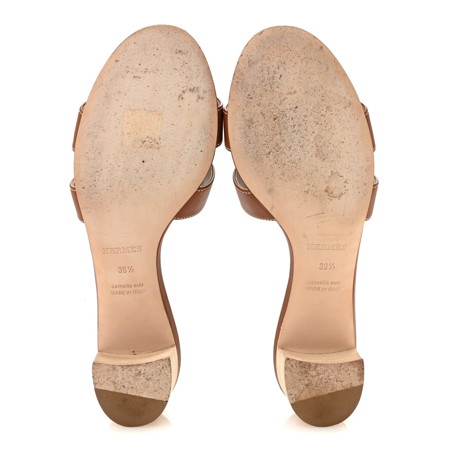 Calfskin Oasis Sandals 39.5 Gold