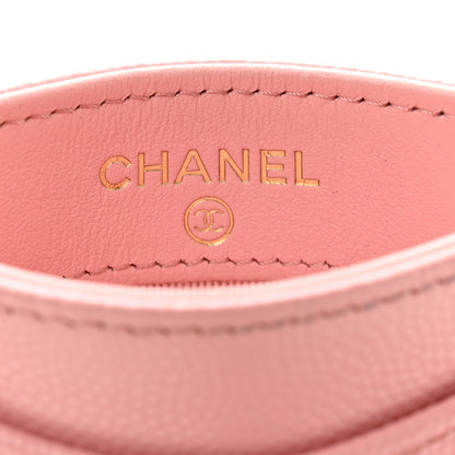 Chanel Caviar Quilted Card Holder Pink 6 of 11