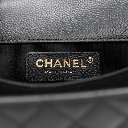 Chanel Caviar Quilted North South Boy Flap Black 6 of 10