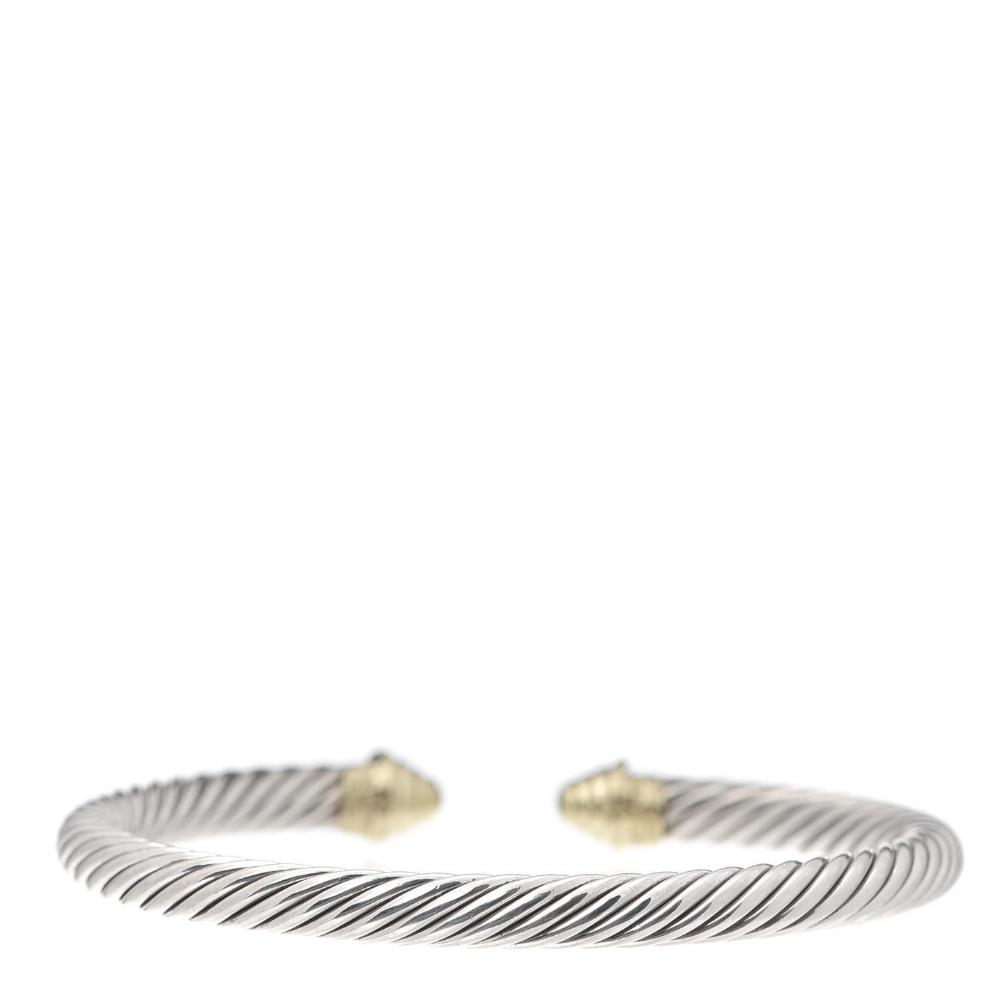Sterling Silver 14K Yellow Gold 5mm Cable Classics Bracelet