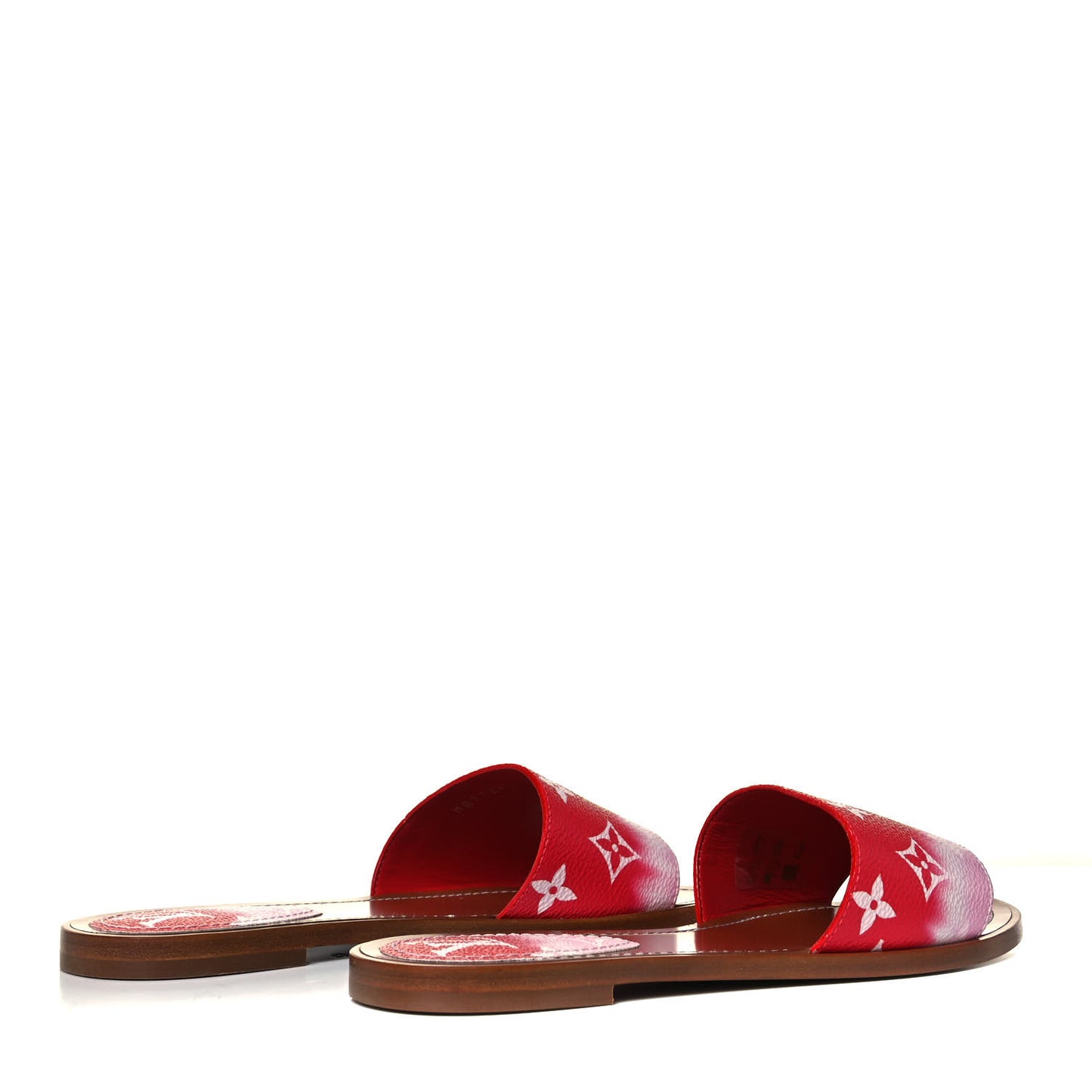 Monogram Escale Lock It Flat Mule 37 Rouge