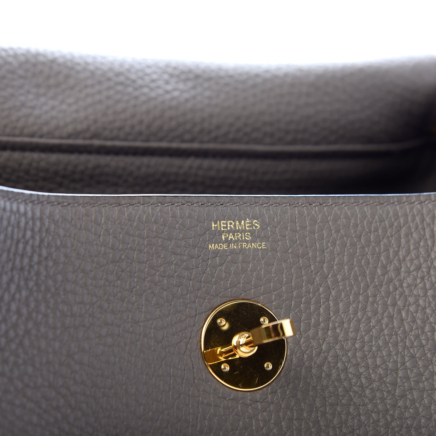 Hermes Taurillon Clemence Lindy 30 Etain 6 of 10