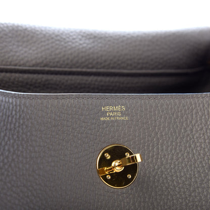 Hermes Taurillon Clemence Lindy 30 Etain 6 of 10