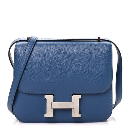 Hermes Epsom Constance Verso 18 Bleu Agate Gris Mouette 1 of 10