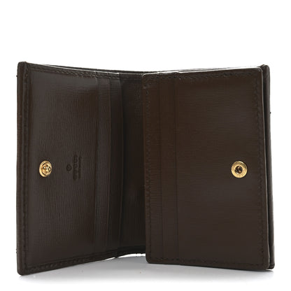 Gucci GG Supreme Monogram Horsebit 1955 Card Case Wallet Beige Ebony Brown Sugar 5 of 8