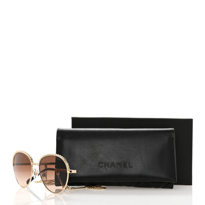 Chanel Chain Pantos Sunglasses 4242 Gold Brown 8 of 8