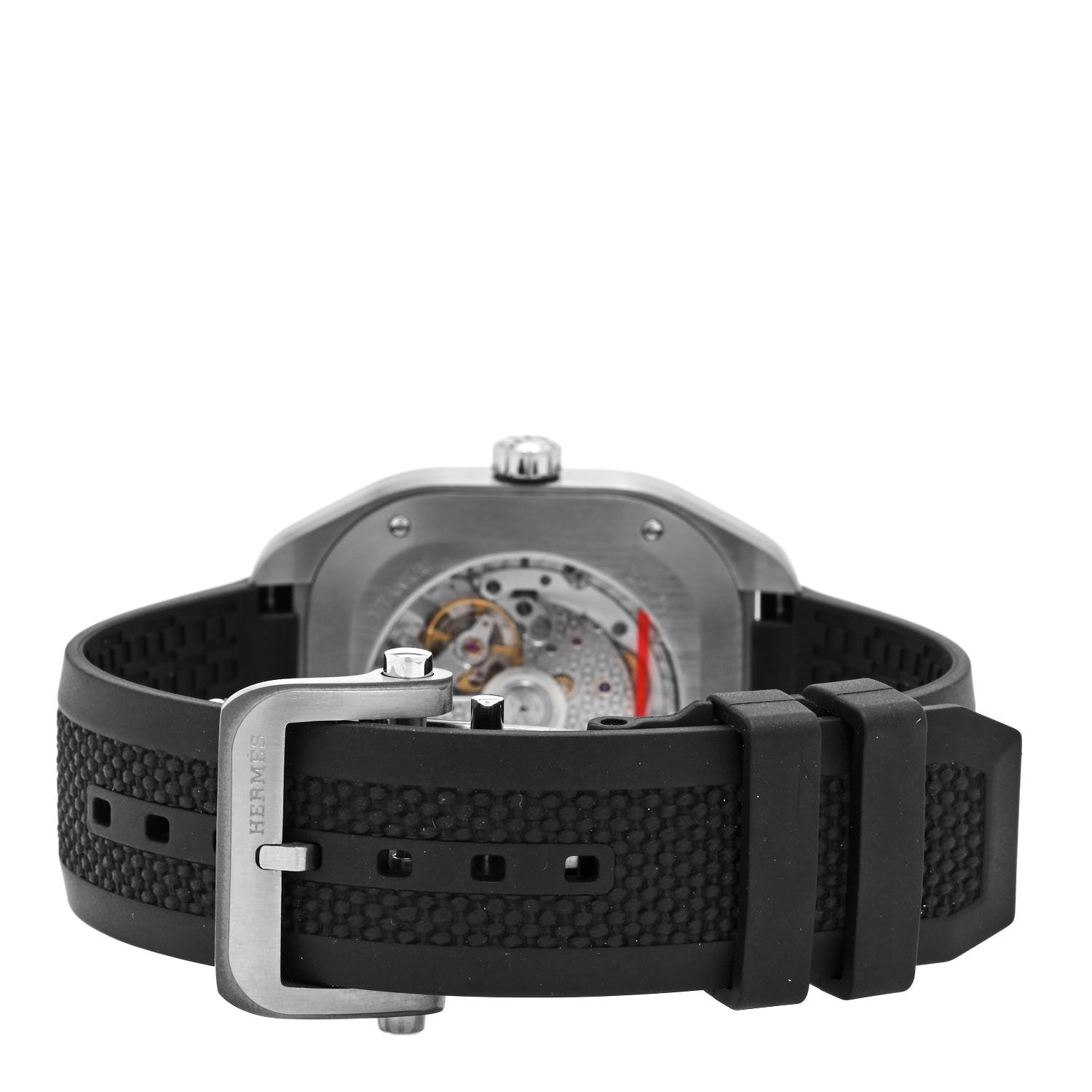 Hermes Titanium Rubber 39mm H08 Automatic Watch Noir 3 of 5