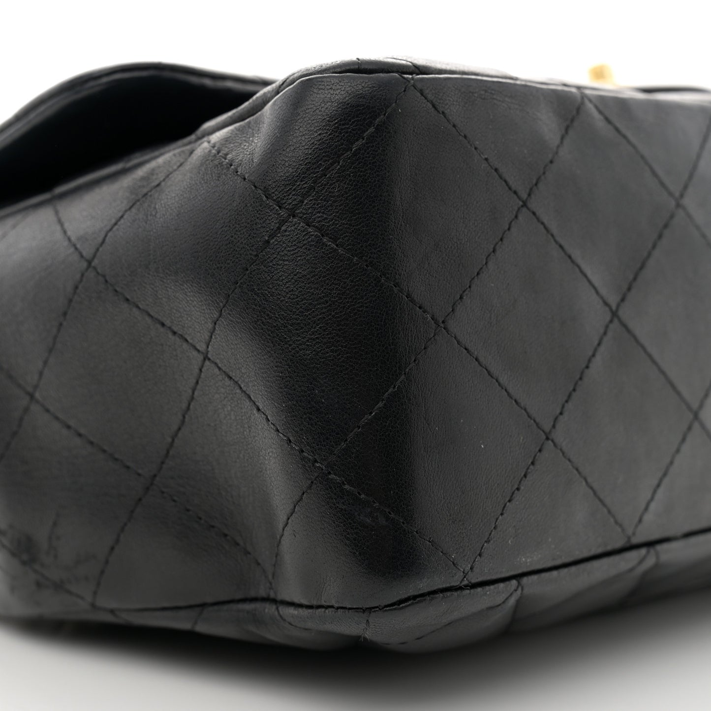 Lambskin Quilted Jumbo Single Flap Black