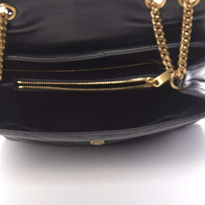 Saint Laurent Calfskin Y Quilted Monogram Medium Loulou Chain Satchel Black 5 of 9