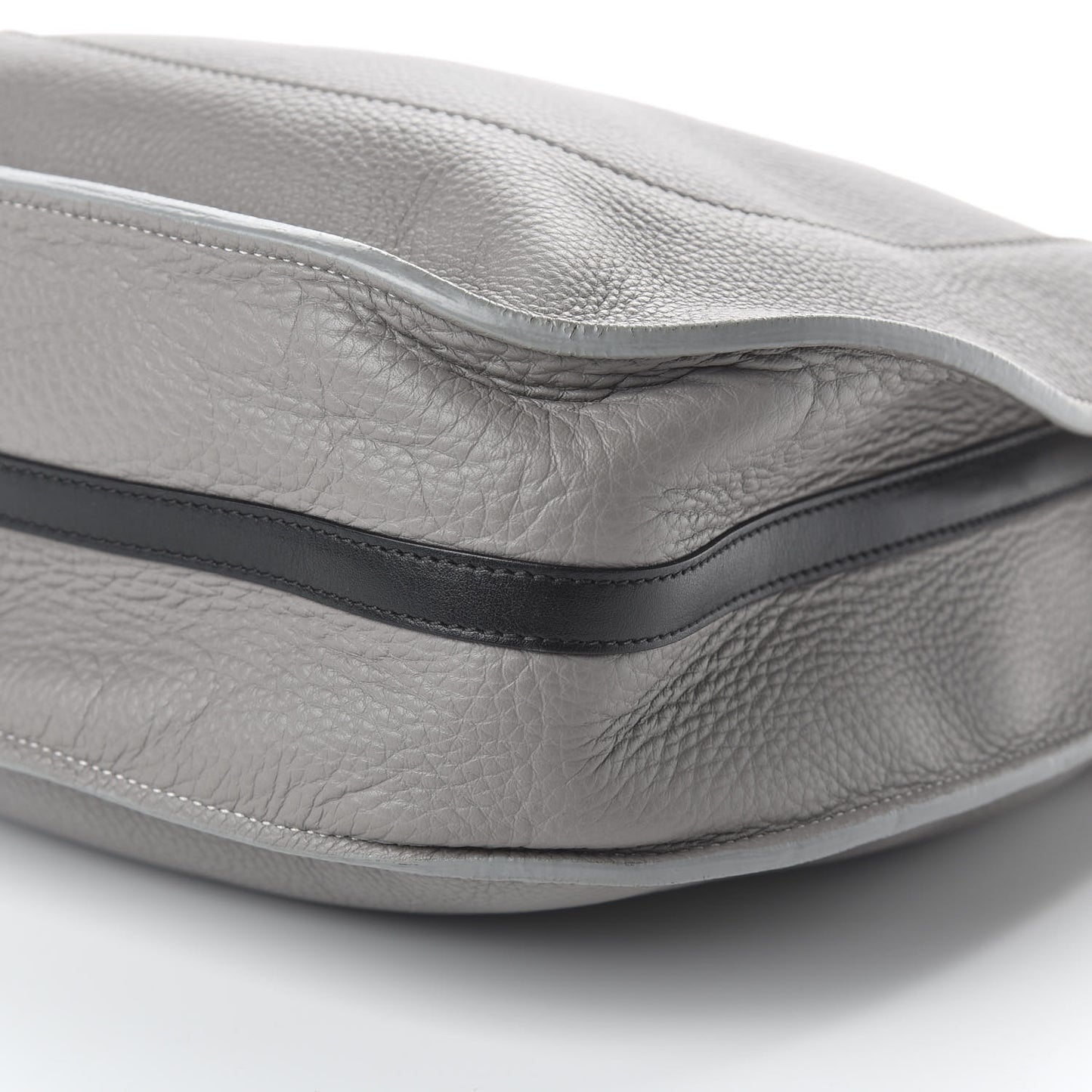 Grained Calfskin Small Hayley Hobo Cashmere Grey