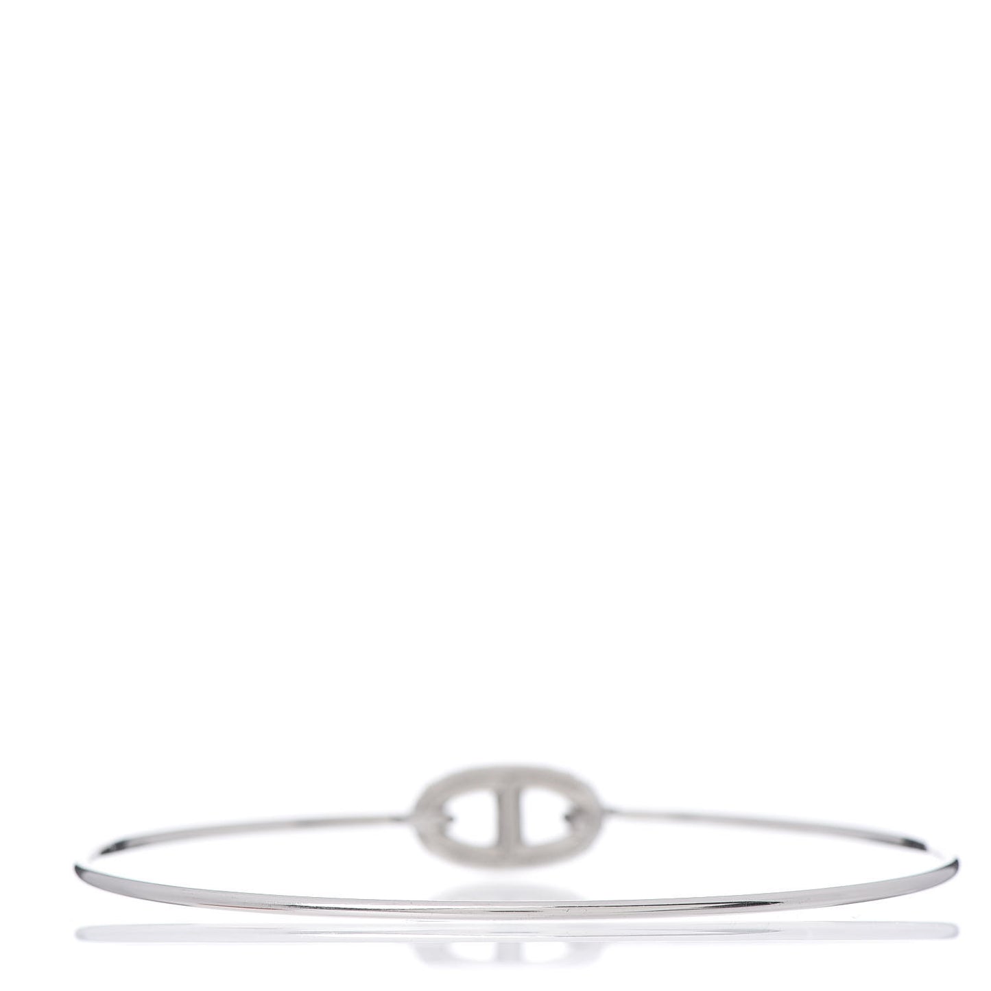18K White Gold Diamond PM Ronde Chaine d'Ancre Bracelet ST