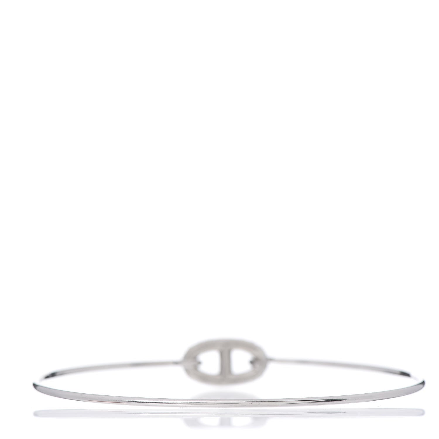 Hermes 18K White Gold Diamond PM Ronde Chaine d'Ancre Bracelet ST 3 of 4