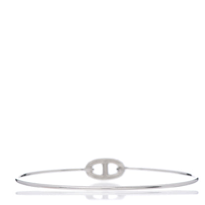 Hermes 18K White Gold Diamond PM Ronde Chaine d'Ancre Bracelet ST 3 of 4