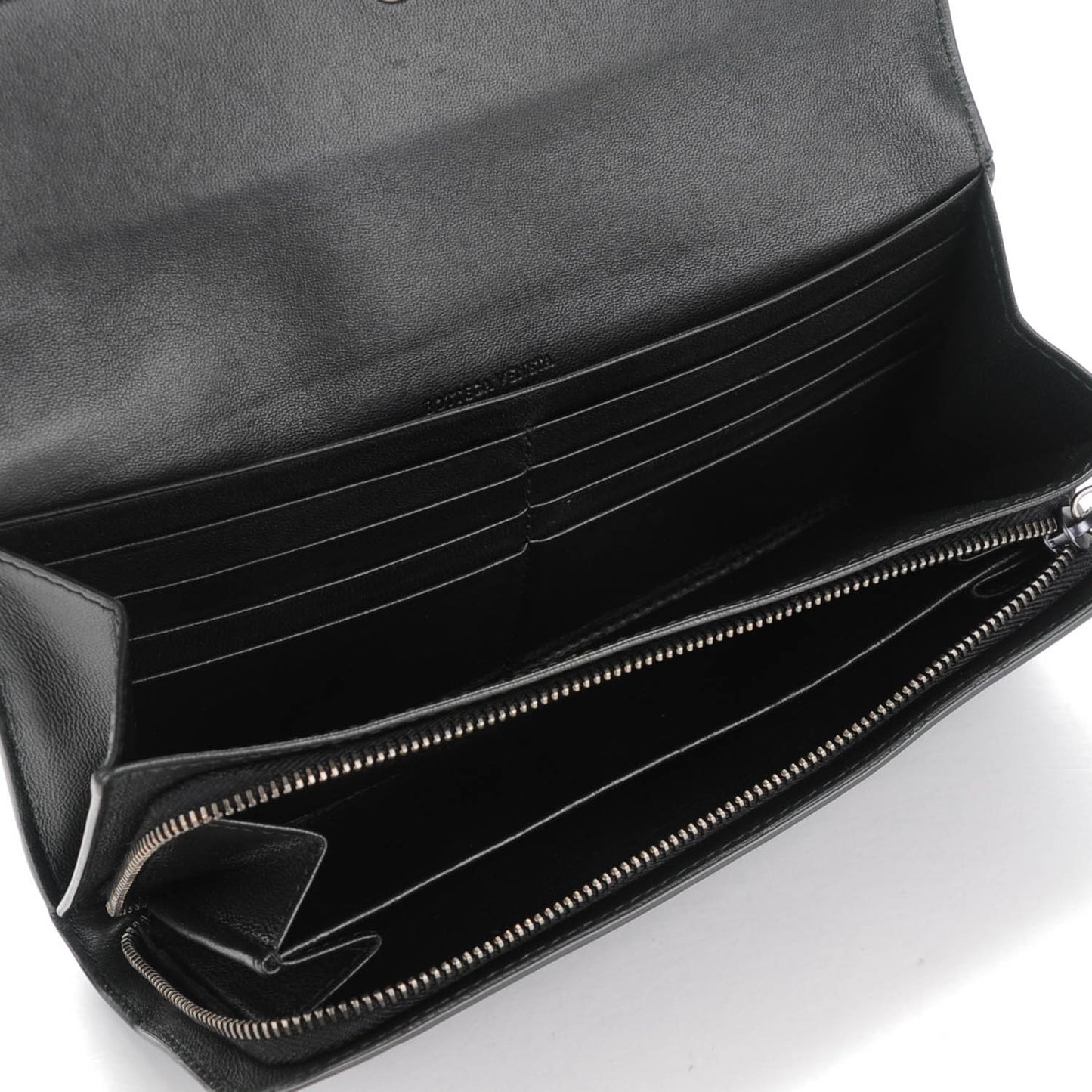 Nappa Intrecciato Continental Wallet Black