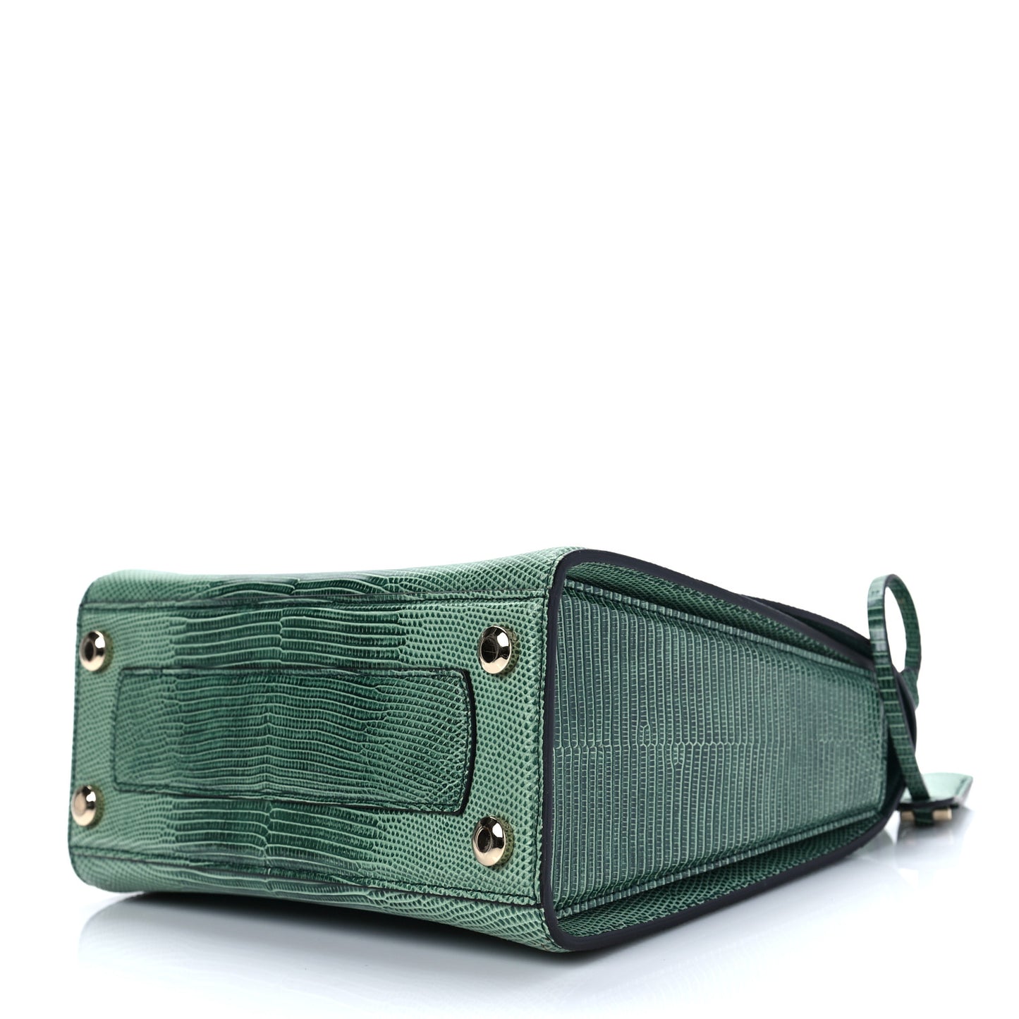 Lizard Medium Top Handle Boxyz Bag