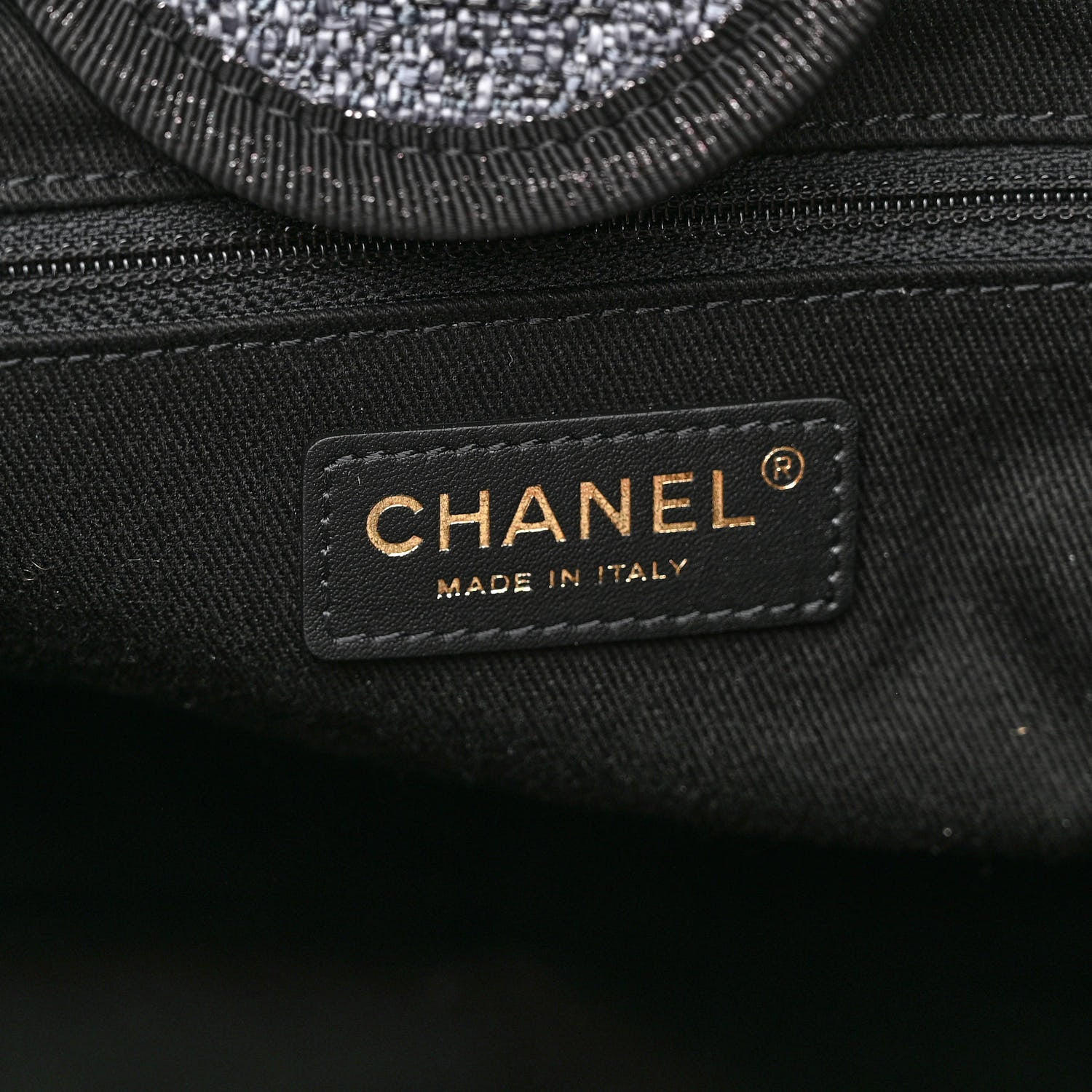 Chanel Lurex Boucle Medium Deauville Tote Black 6 of 10