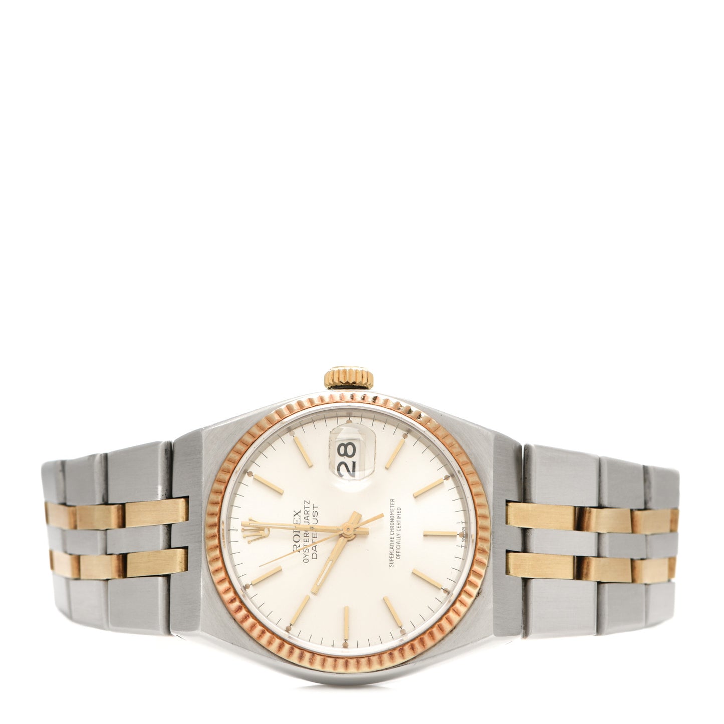 Stainless Steel 18K Yellow Gold 36mm Oysterquartz Datejust Watch 17013